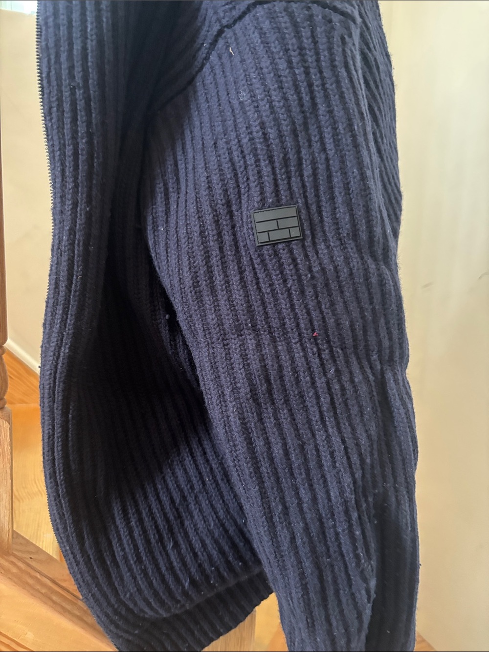 Frame Denim Men's Navy Ribbed Cardigan